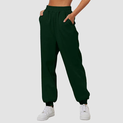 2024 Grey Sweatpants for Women Elastic High Waist Ankle-Banded Trouser with Pockets Sport Casual Jogger Running Harem Long Pants