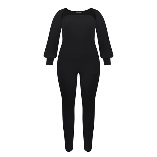 LW plus Size Pants Set Women Clothing Autumn Winter Knitted Jumpsuit Long Sleeve Cropped Outwear Tops 2024 New in Matching Sets